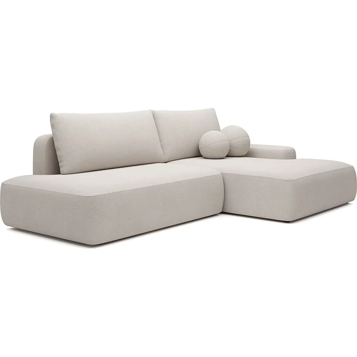 Vente-unique - DAVISO - Schlafsofa - Plastik - Kunststoff (PVC) - Beige - 276 x 164 x 87 cm – Bild 4