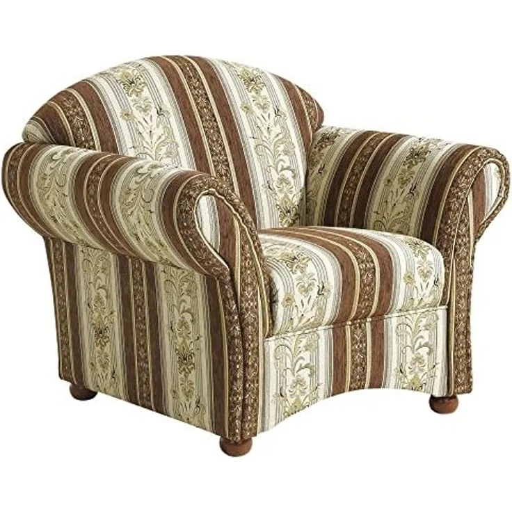Sessel Kama Bezug Chenille Buche nussbaum dunkel / braun 21547