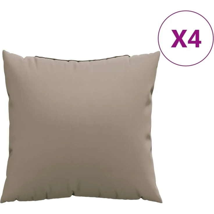 vidaXL Sofakissen 4 Stk. Taupe 60x60 cm Stoff 360411 – Bild 1