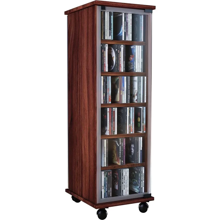 VCM CD / DVD Media Regal Valenza 30032 Kern-Nussbaum H. 98 x B. 31 x T. 35 cm