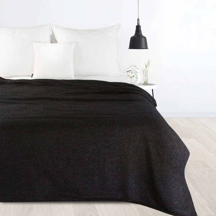 Sofadecke BOUCLE schwarz 220x200 cm schwarz – Bild 3