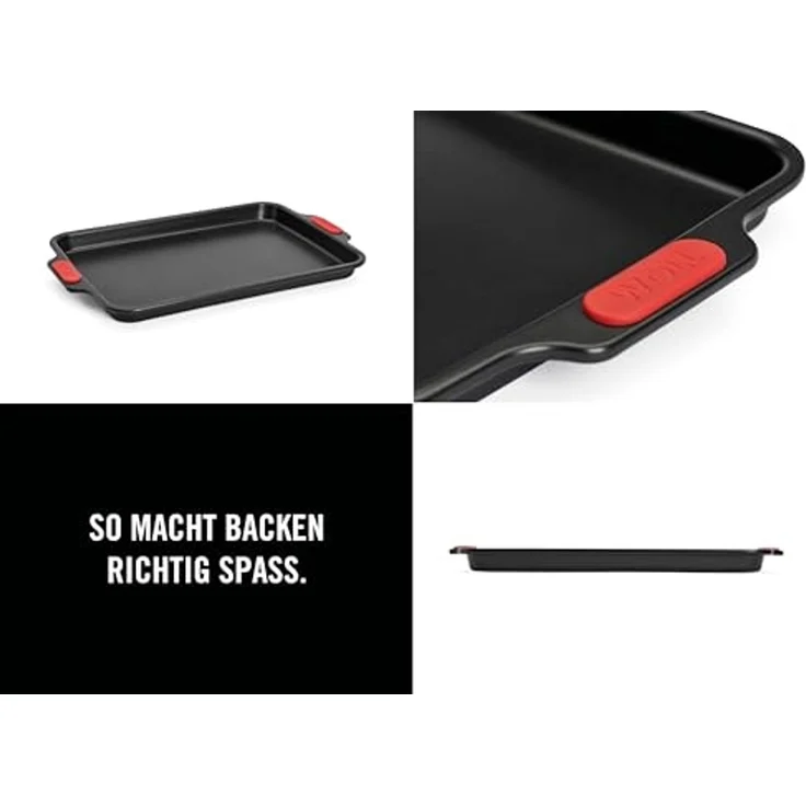 WOLL Backform Woll Let's bake! Backblech, 23x33 cm, (1-tlg), mit Antihaftversiegelung und integrierten Silikongriffen, PFAS-Frei – Bild 2
