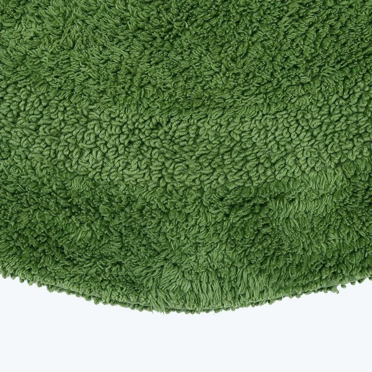 Homescapes Badematte Runde Battematte flaschengrün 80 cm aus 100% Baumwolle, Höhe 20 mm, Φ 80 cm – Bild 2