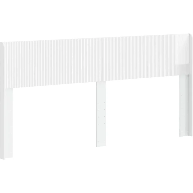 vidaXL Kopfteil Hochglanz Weiß PB 100 x 186,5 x 7 cm – Bild 2