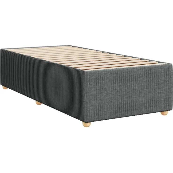 vidaXL Boxspringbett mit Matratze Dunkelgrau 90x190 cm Stoff 3289619 – Bild 9