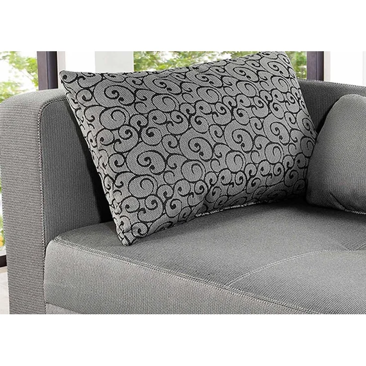 Récamiere-Schlafsofa Federkern Couch Liege Gästebett mit Bettkasten in Hellgrau – Bild 6