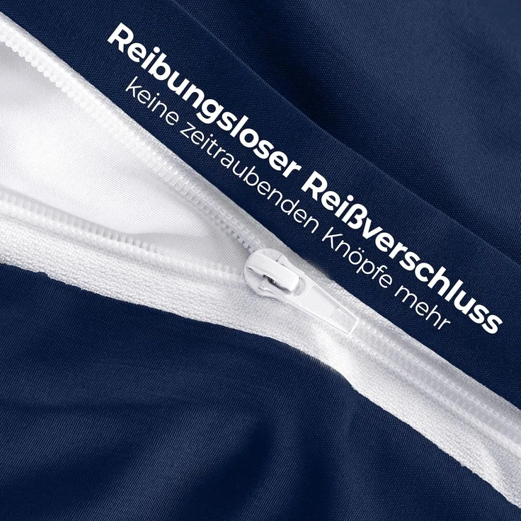 Utopia Bedding Bettwäsche 200x200 Set - Mikrofaser Bettbezug 200x200 cm + 2 Kissenbezüge 50x75 cm - Marineblau – Bild 6