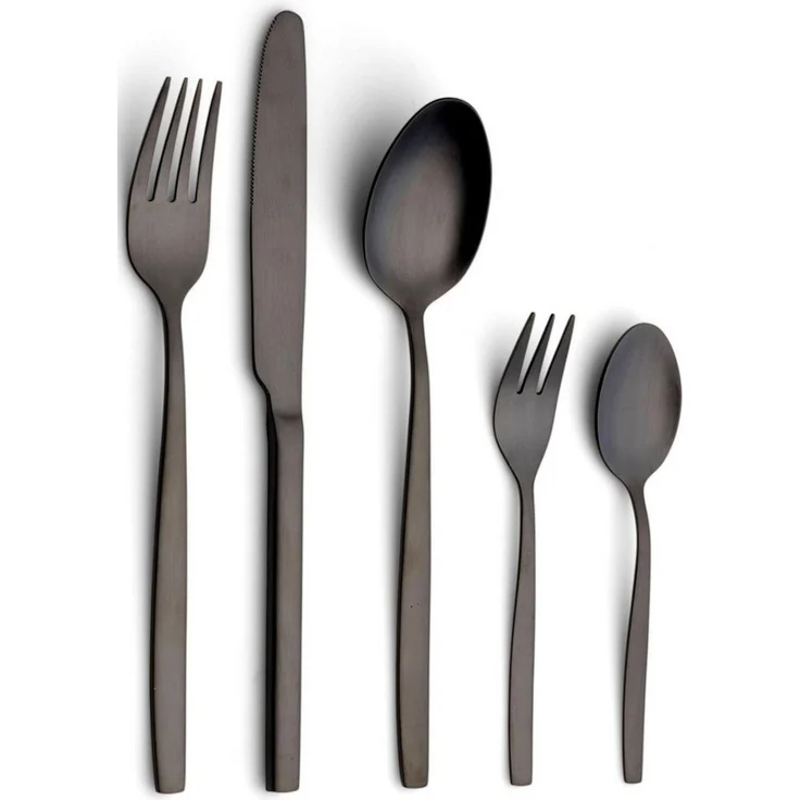 ECHTWERK Besteck-Set Positano (30-tlg), 6 Personen, Edelstahl 18/10, Tafelbesteck, schwarz, Geschenkkassette – Bild 5
