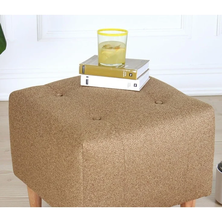 Hanah Home 'Tomp - Gold' Pouffe, Gold, 43 x 43 x 43 cm – Bild 3