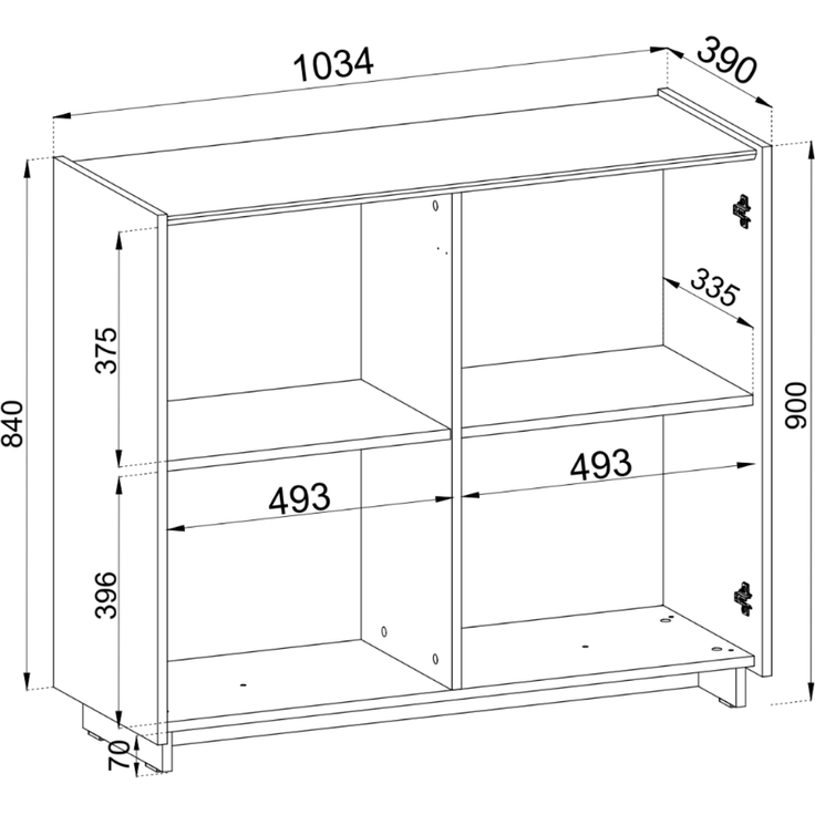 Selsey 'Magro' - Sideboard 2-türig, Kaschmir, 103 cm – Bild 5
