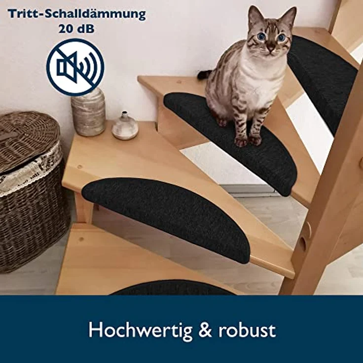 Beautissu Stufenmatte ProStair, 15er Set Treppenmatten 55x15cm – Bild 6