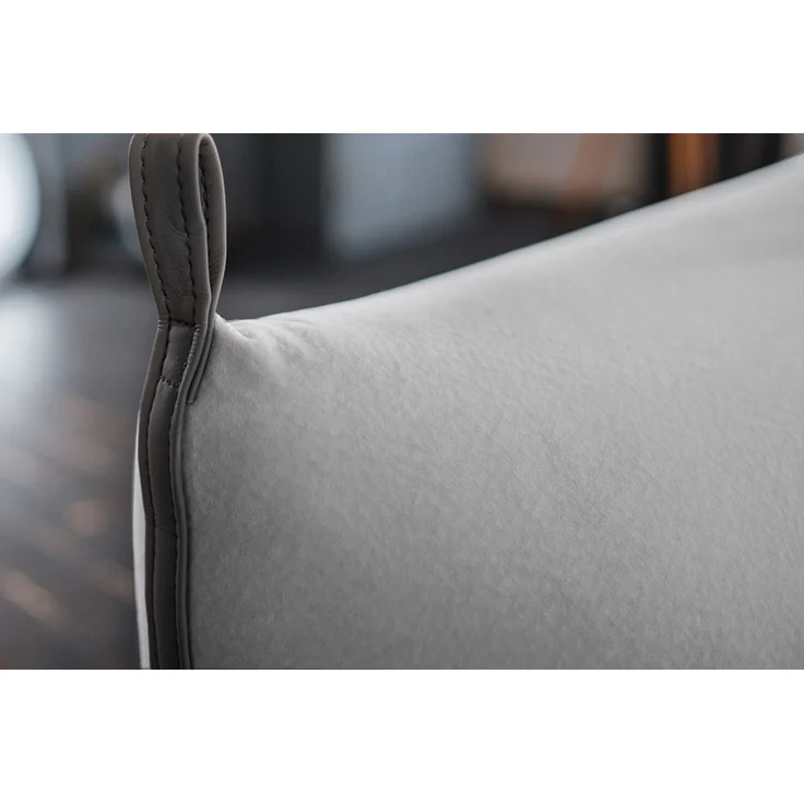 KAWOLA Ecksofa CANE Schlafsofa Daybed mit 2 Armlehnkissen Stoff grau 80 x 210 x 310 cm – Bild 7