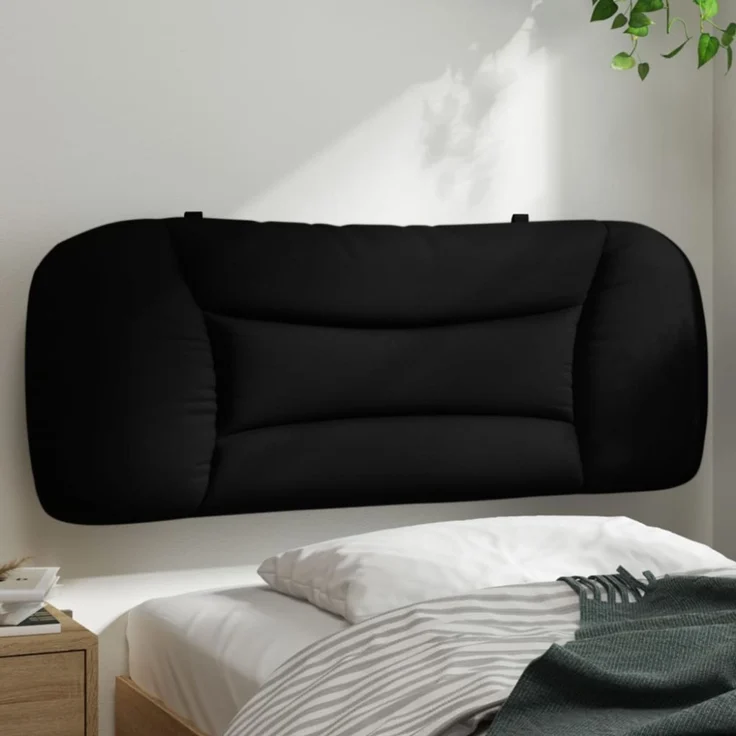 vidaXL Kopfteil-Kissen Schwarz 100 cm Stoff 374551 – Bild 1