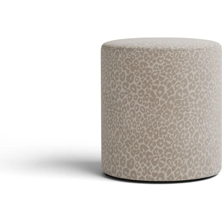 Micadoni Pouf Dia 40cm Chenille Wild Graues Beige