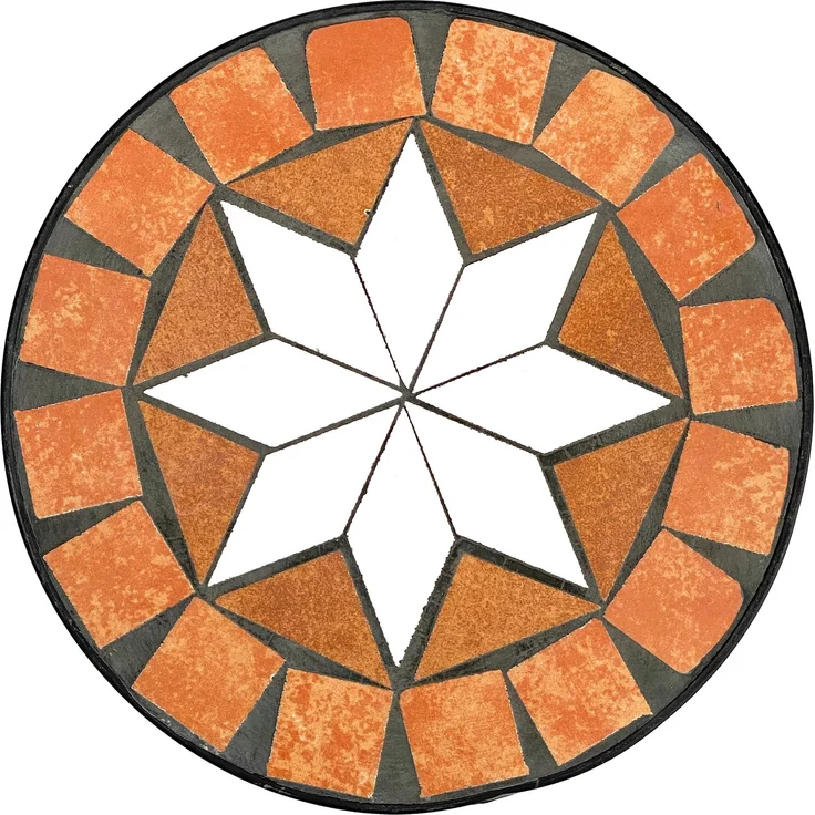 Blumenhocker Merano Mosaik 2er Set 12011 Blumenständer 46 und 54cm Hocker Rund – Bild 4