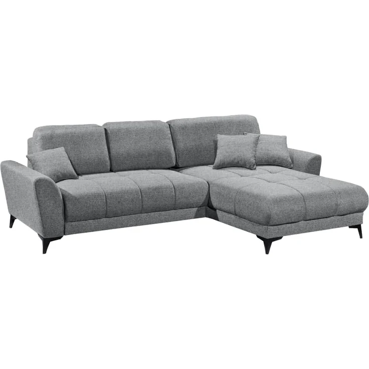 Sofa Bern von ED Exciting Design mit Schlaffunktion Grau, Bettkasten und Lumos Mikrofaserbezug – Bild 3