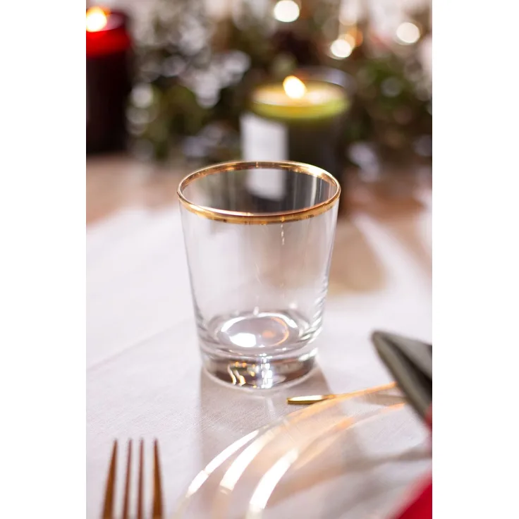 Hermia Concept 'Pure 275' Gläser-Set (4-teilig), Gold / Transparent, 8 x 8 x 9,6 cm, 275 ml