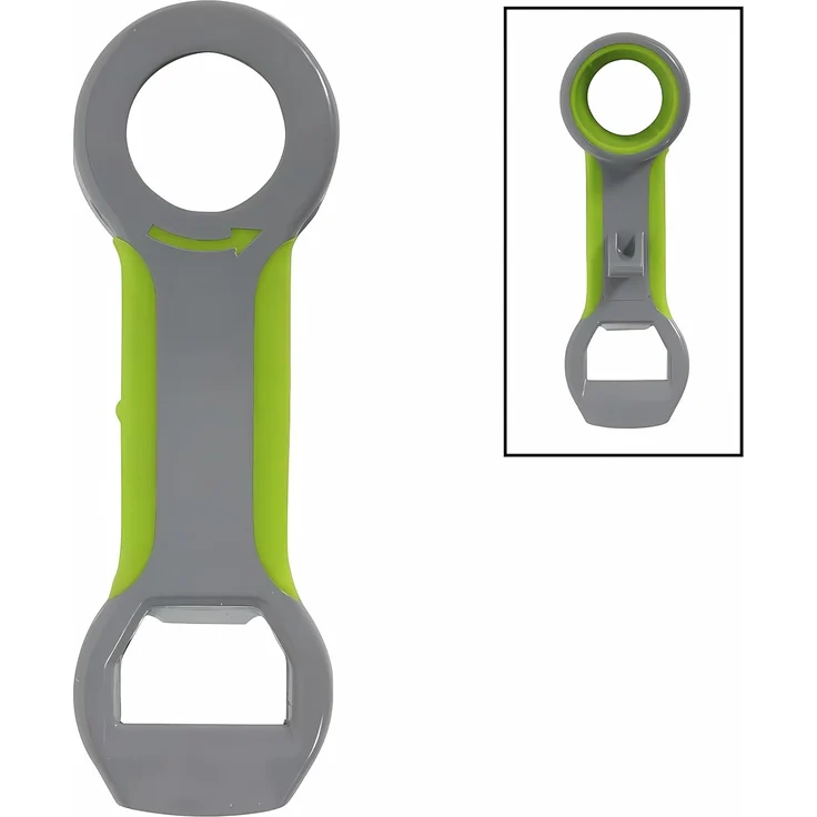 HIT Trading Dosenöffner SUPERÖFFNER 4in1 Grau Flaschenöffner Vielzwecköffner Dosenöffner 20, Schraubdeckelöffner Deckelöffner Drehverschluss Heber Öffner – Bild 3