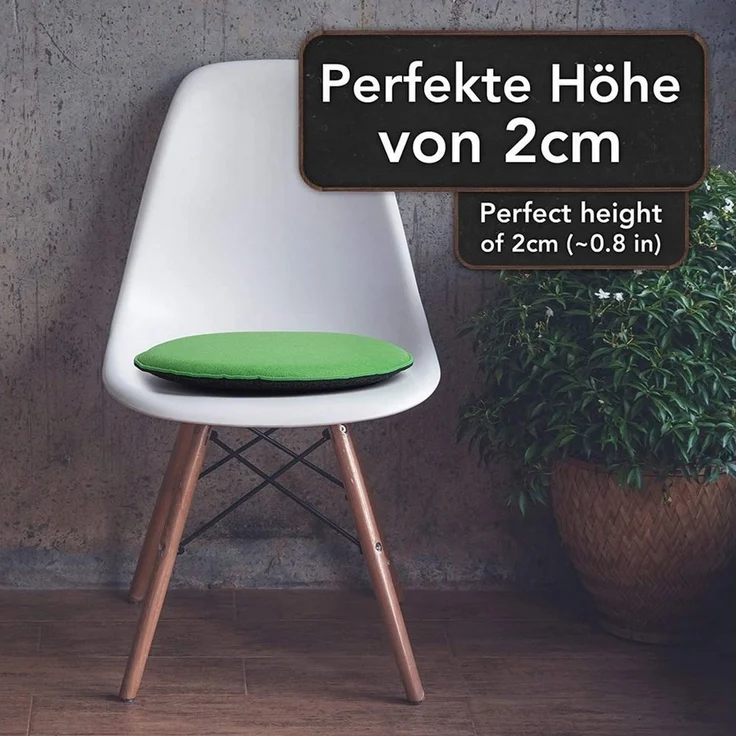 Loco Bird Stuhlkissen 4er Set rund aus Filz Ø 36cm, Stuhlkissen für Schalenstuhl: bequeme Sitzauflage für Bank / Stuhl – Bild 3