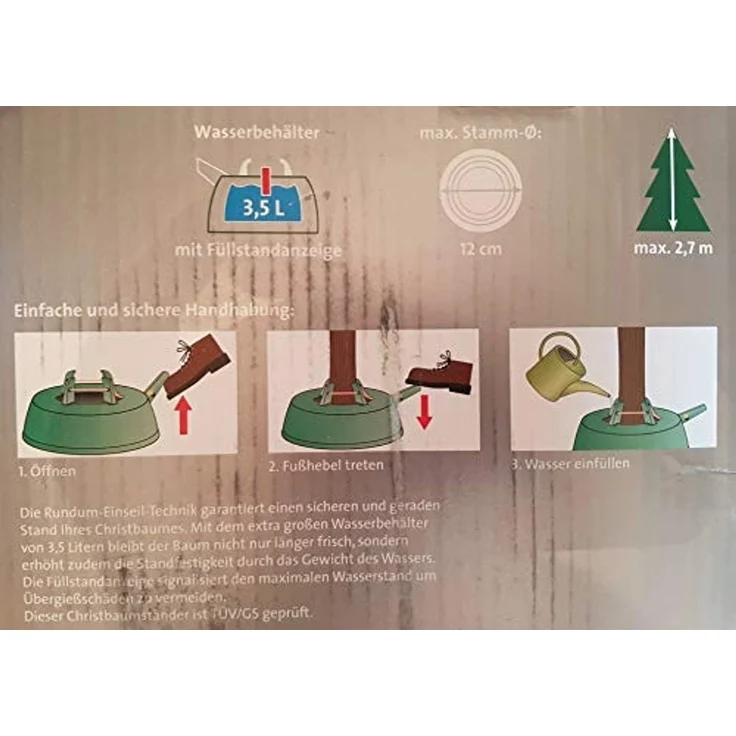 Casaya Christbaumständer Aqua L für Bäume bis 270 cm / Stamm 12 cm – Bild 2