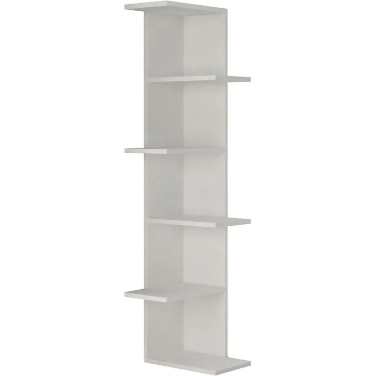 Calicosy 'SASO' Eckregal mit 6 Regale weiß H141 cm - Weiß