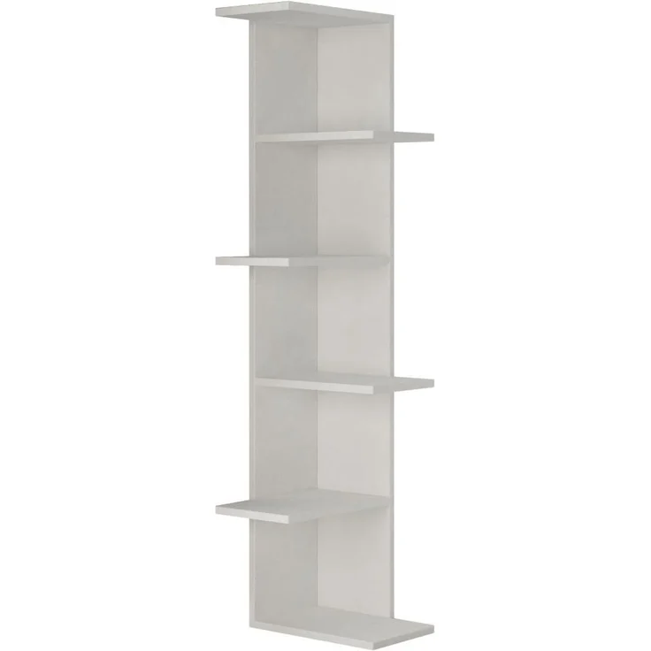 Calicosy 'SASO' Eckregal mit 6 Regale weiß H141 cm - Weiß