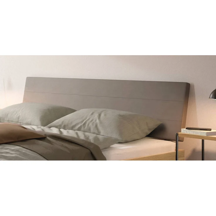 Hasena Massivholzbett Vasto Eiche bright mit Polsterkopfteil 140x210 cm, Fußhöhe 20 cm – Trento – Bild 3