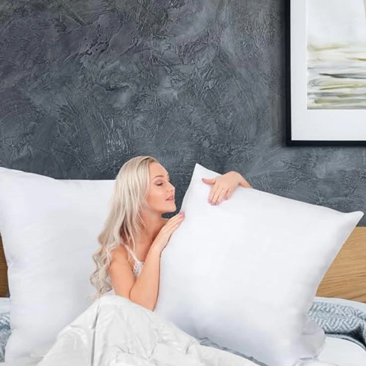 Utopia Bedding 2er Set Kissenfüllung 70x70 cm, Innenkissen Füllkissen Kopfkissen Sofakissen (Weiß) – Bild 6