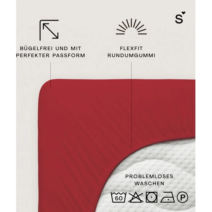 Schlafgut Mako Jersey Spannbetttuch Spannbettlaken 90x200 100x200 – Bild 3