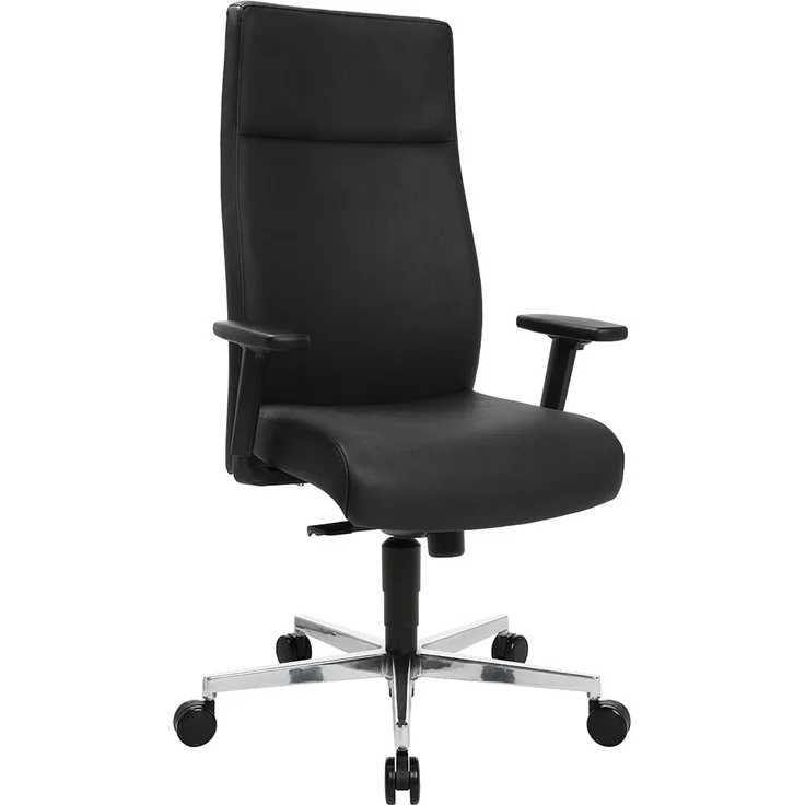 Chefsessel Work Art 20, Leder, Schwarz, 80 x 132 x 50 cm