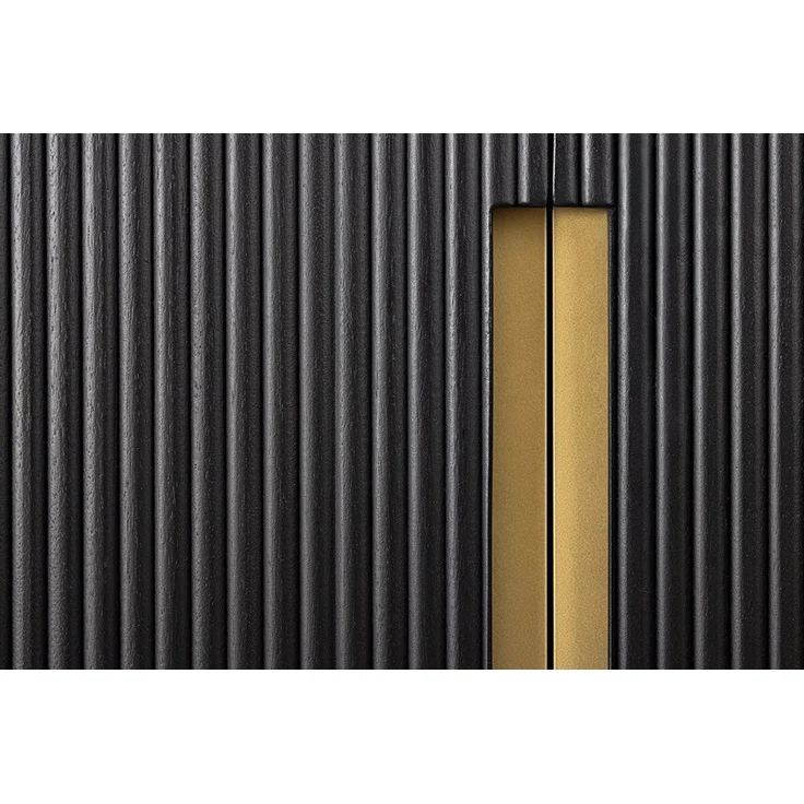 riess-ambiente Sideboard GATSBY 160cm schwarz / gold - Stauraum, handmade, abgerundete Ecken (Einzelartikel, 1 St), Wohnzimmer · Massivholz · Metall · Kommode · Retro Design – Bild 4