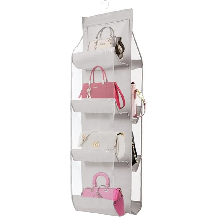 FELIXLEO Hängeregal Handtaschen Organizer Hängeregal Kleiderschrank 8 Taschen – Bild 1