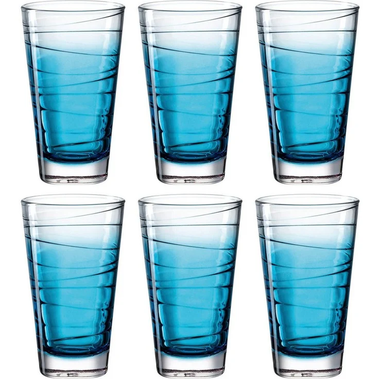 LEONARDO Longdrinkglas VARIO STRUTTURA, 6-tlg, Glas, 280 ml, 6-teilig – Bild 1
