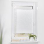 Lichtblick Plissee Shanghai 80x130 cm (BxL) Weiß Pflanze Tageslicht; einfache Installation mit Klemmträgern; verspannt