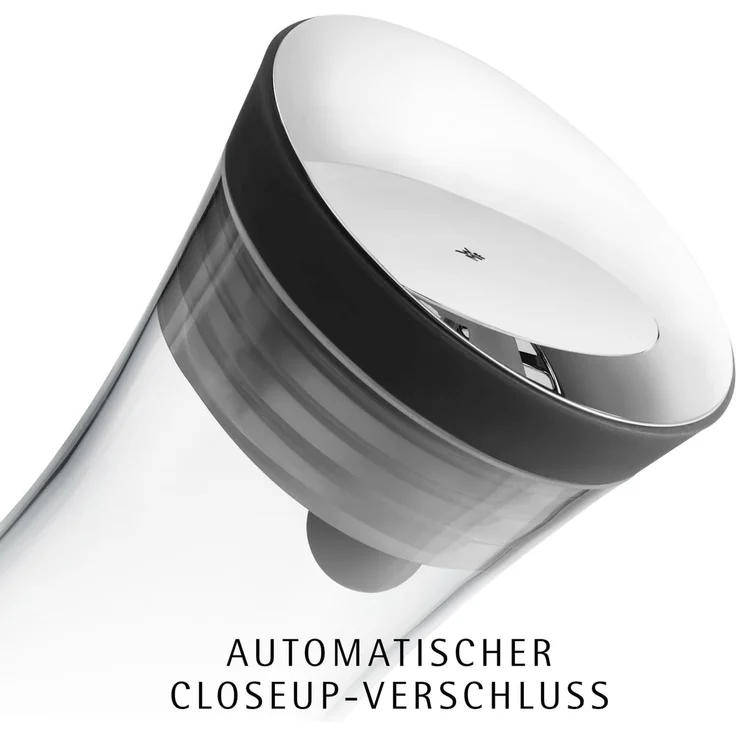 WMF Wasserkaraffe Basic, (Silikondeckel mit Closeup-Verschluss, 2-tlg, 1x Karaffe Glas mit Deckel, 1x Reinigungsbürste), (V 1,0l, Höhe 30,2 cm, Ø 8,8 6,0 9,5 cm) – Bild 4