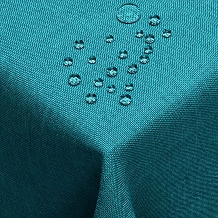 DecoHomeTextil Heimtextilmanufaktur Tischdecke Leinen Optik Tischdecke Tischtuch Abwaschbar Wasserabweisend