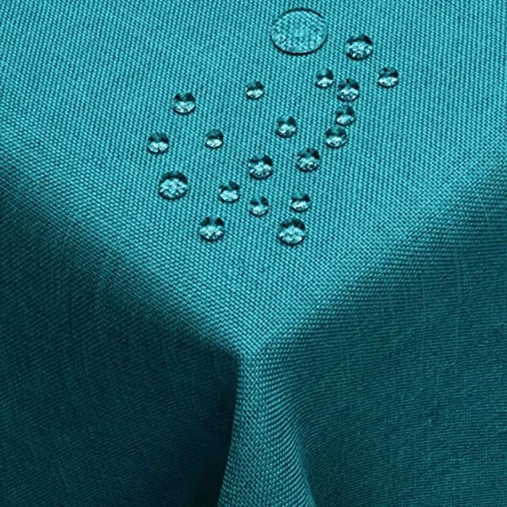 DecoHomeTextil Heimtextilmanufaktur Tischdecke Leinen Optik Tischdecke Tischtuch Abwaschbar Wasserabweisend – Bild 1