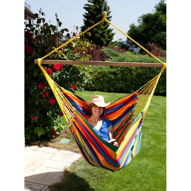MacaMex Hängesessel Cayo Gigante Paradiso Südamerika, wetterfest, multicolor, 140 cm x 210 cm – Bild 6
