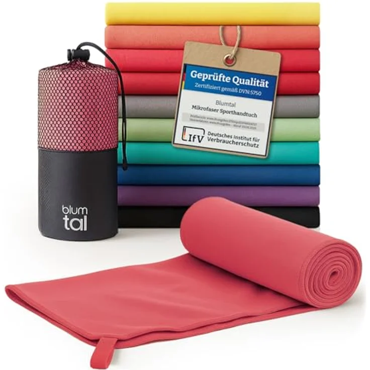 Blumtal Sporthandtuch Mikrofaser Handtuch - kompakte Mikrofaser Handtücher, Mikrofaser (inkl. Transporttasche, einzeln oder als Set verfügbar, 1-St), ultra leicht & schnelltrocknend, Reisehandtuch, Strandhandtuch – Bild 2