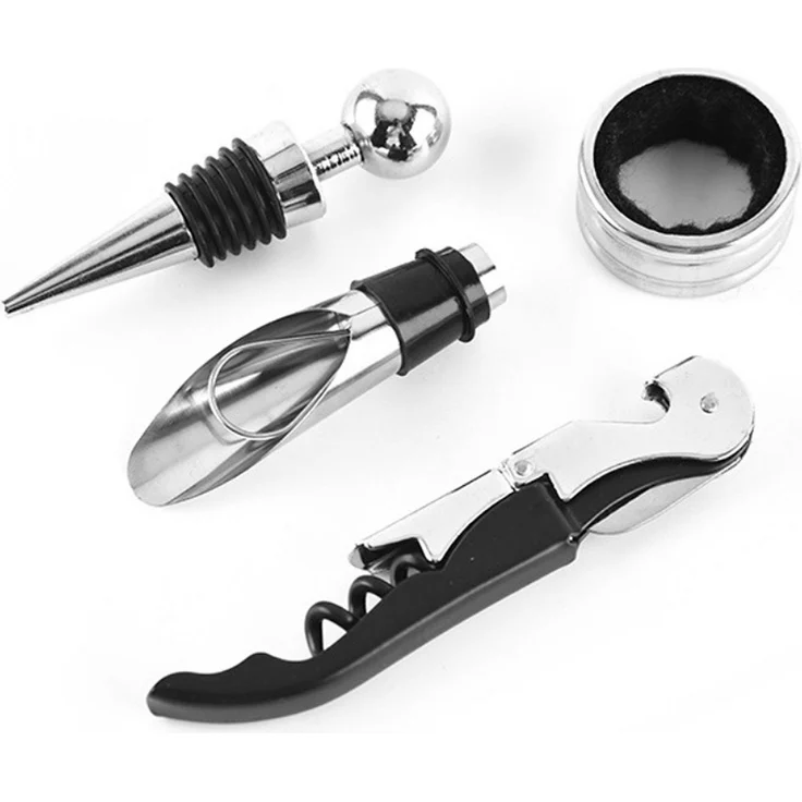 BAYLI Mörser 4 teiliges Weinöffnerset mit Geschenkkarton, Weinzubehör-Geschenkset – Bild 3