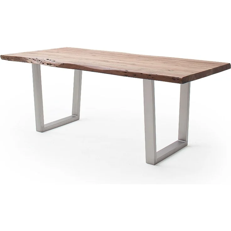 Baumkantentisch >Calabria< in Akazie natur lackiert - 240x79,5x100 (BxHxT) – Bild 1