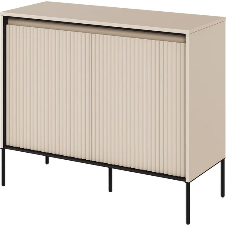 Compleo Kommode mit gerifflete Front FLORE für Wohnzimmer, push to open – Bild 3