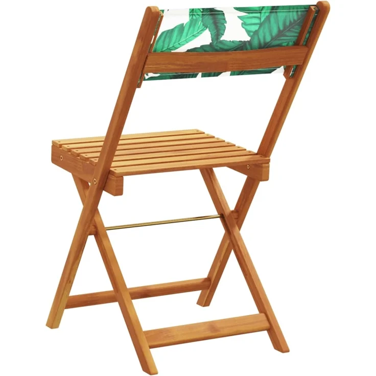 vidaXL Gartenstühle 8 Stk. Klappbar Grün Stoff und Massivholz 3214624 – Bild 5