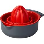 Dr. Oetker - 2-tlg Zitruspresse Zitronenpresse mit Auffangbehälter Grau Rot 1567