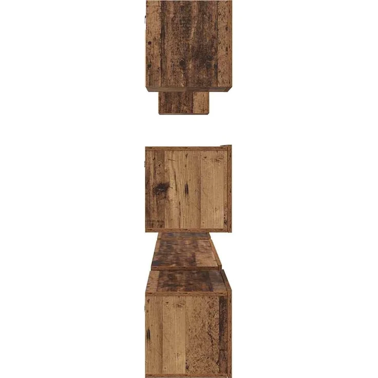 vidaXL TV-Schrankset Wandmontiert 8 pcs Altholz Holzwerkstoff 3393153 – Bild 7