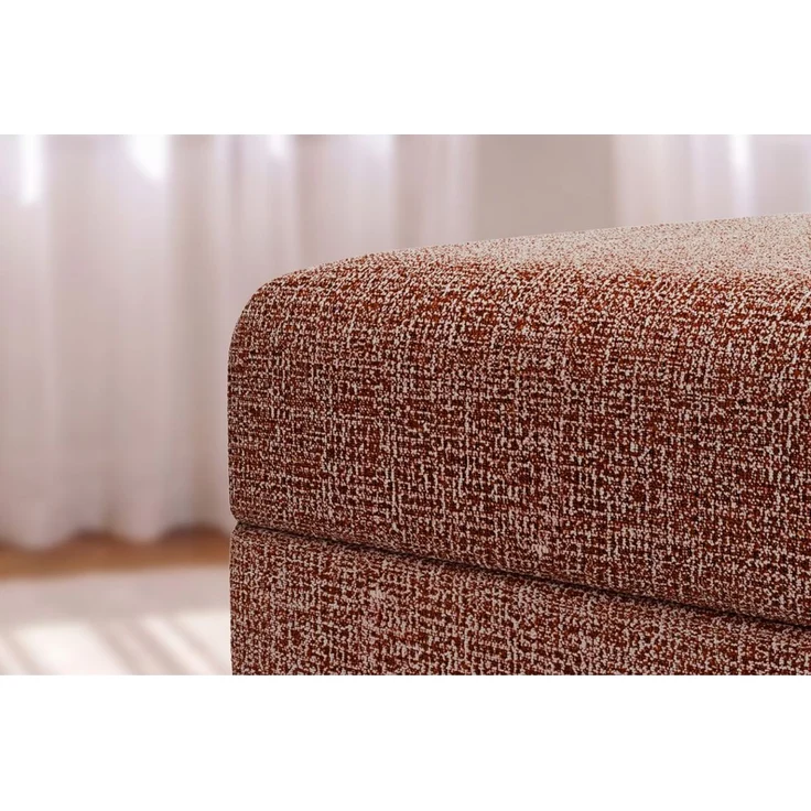 Roter Tweed-Pouf – Bild 2