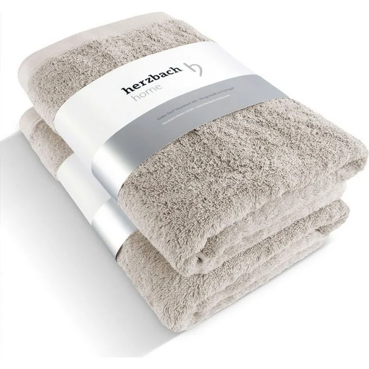 herzbach home Duschtücher Pura 70x140 cm, (2-St), 550g/m², Premium-Qualität, 100% Baumwolle, einfarbig – Bild 5