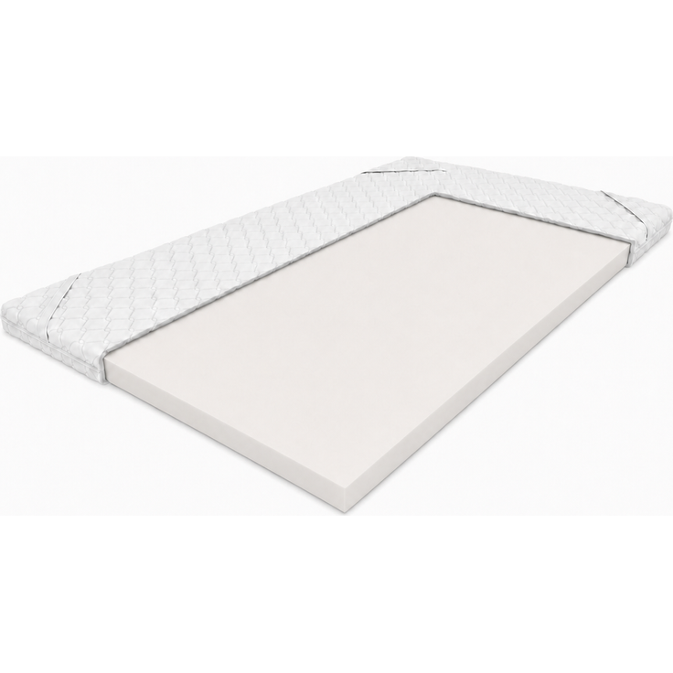 Crownmiller Basic Topper 160x200 cm extra fest, Komfortschaumtopper, 5 cm hoch, abnehmbarer Bezug, 60 Grad waschbar, Oeko-TEX 100