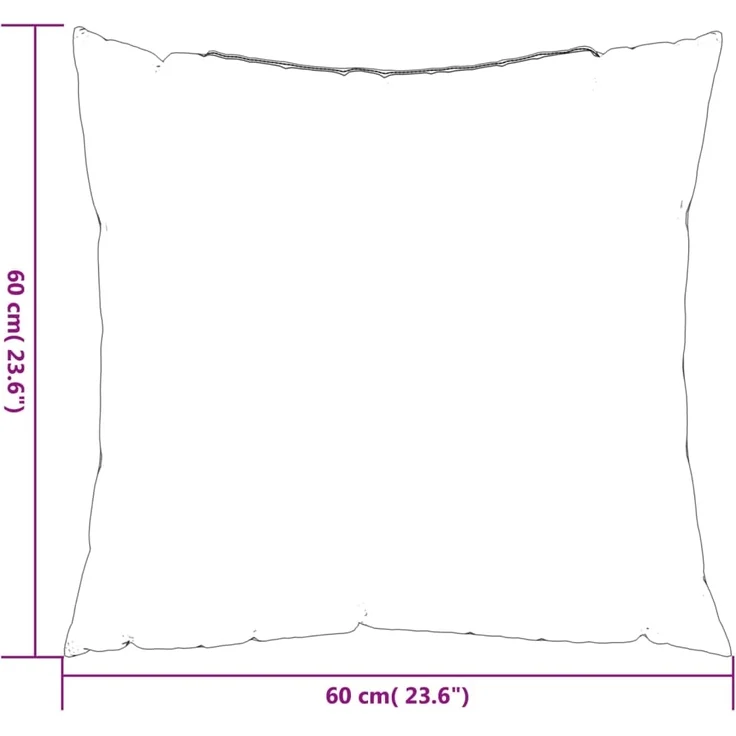 vidaXL Sofakissen 4 Stk. Grau 60x60 cm Stoff – Bild 7