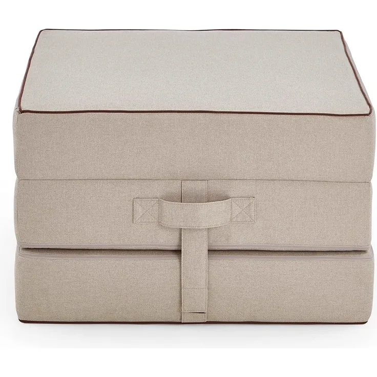 ATLANTIC home collection Falthocker Larry, 75/195/15 cm, Creme